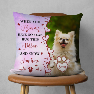 Custom Pet Photo Pet Loss Gift for Pet Lover Memorial Pillow