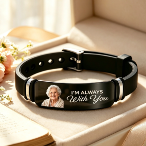 Custom Photo Commemorative Bracelet, Meaningful Sympathy Gift in Memory of Deceased Family & Friends