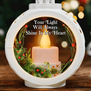 Custom Photo Memorial Your Light Will Always Shine In My Heart - Personalized Candlelight Lantern Ornament
