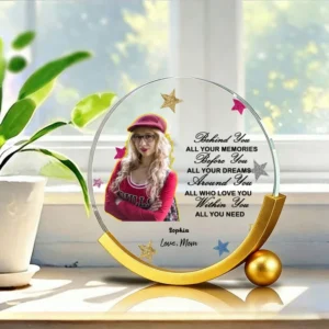 Personalized Crystal Plaque Customizable Life Milestone Keepsake - Gifts For Family Members, Siblings, Brothers, Sisters & Any Loved Ones