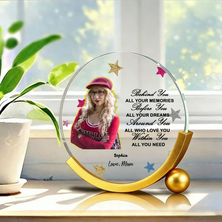 Personalized Crystal Plaque Customizable Life Milestone Keepsake - Gifts For Family Members, Siblings, Brothers, Sisters & Any Loved Ones