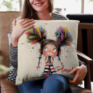 Personalized Custom Throw Pillow – Customizable Name Cushion, Heartfelt Gift for Girls & Women for Birthdays & Milestone Celebrations