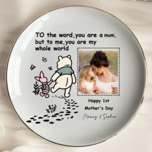 You Are My Whole World - 1st Mother's Day Gift For Mom - Personalized Jewelry Dish