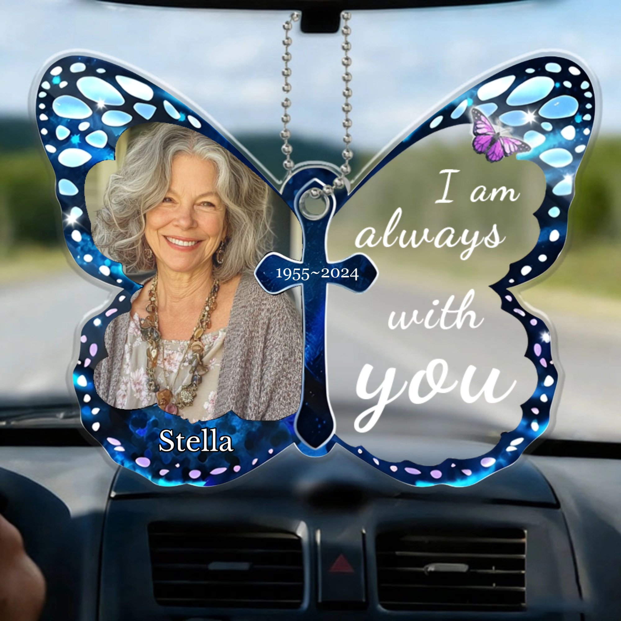 Personalized Butterfly Photo Memorial Keepsake, We Keep Their Spirit Alive Ornament, Sympathy Gift, Christmas Gift For Family Members