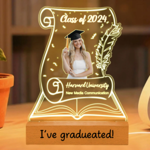 Graduation Scroll Night Light, Gift for Graduates, Students, Perfect for College, University, High School Graduation Ceremony