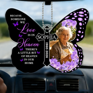 Custom Photo I Will Carry You With Me Memorial - Personalized Acrylic Car Hanger
