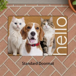 Personalized Pet Portrait Design, Custom Photo Doormat, the Perfect Gift for Pet Lovers