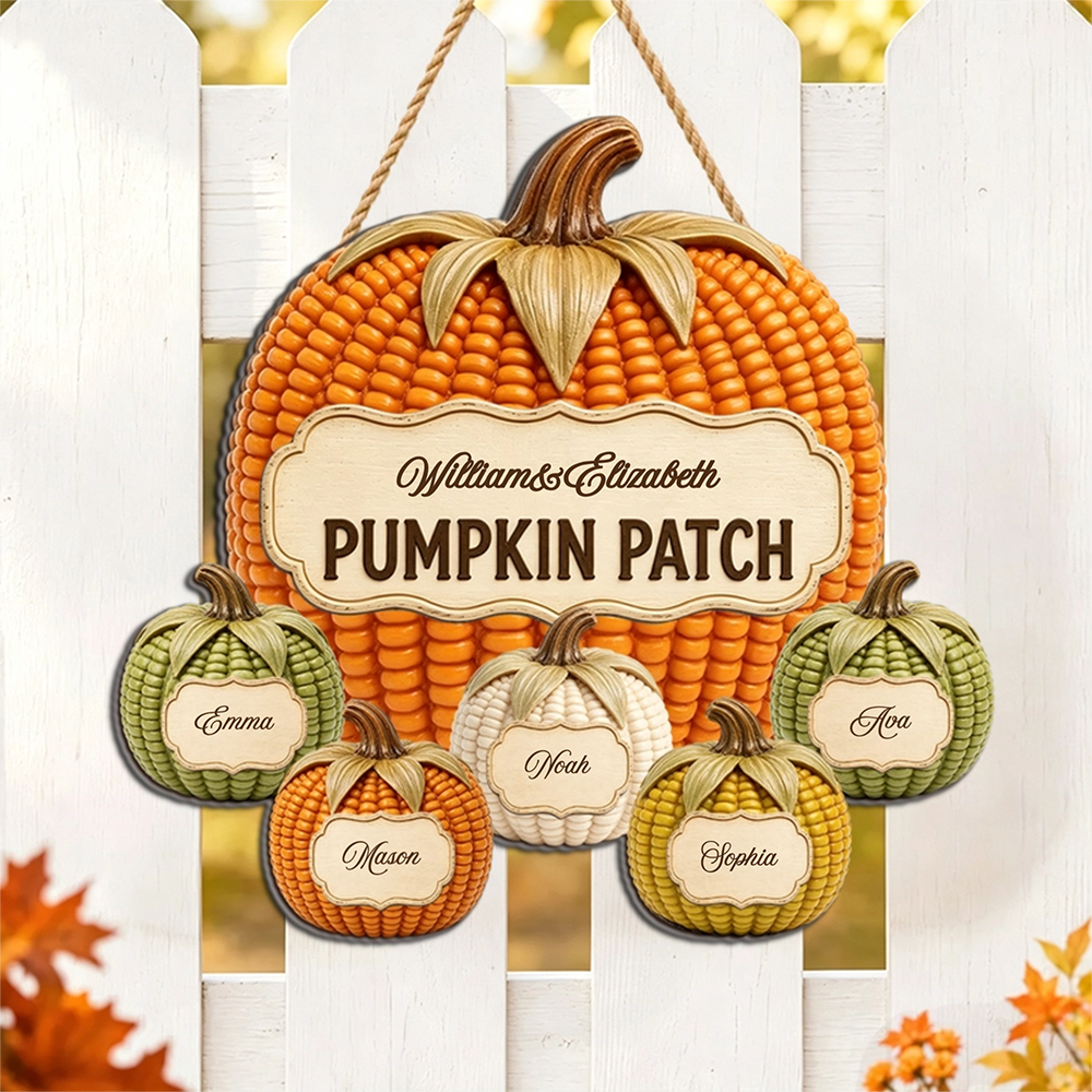 Personalized Wooden Sign Grandma & Grandpa's Pumpkin Patch Fall Decor Unique Gift for Grandparents