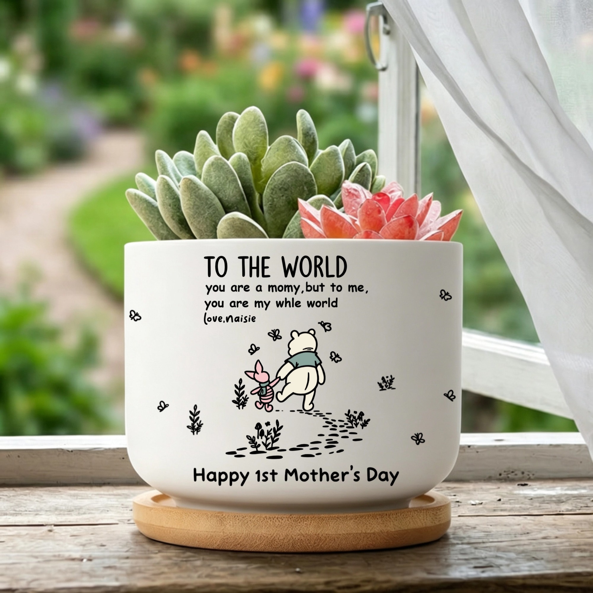 You Are My Whole World - 1st Mother'S Day Gift For Her, Wife, Daughter, Mom - Personalized Plant Pot