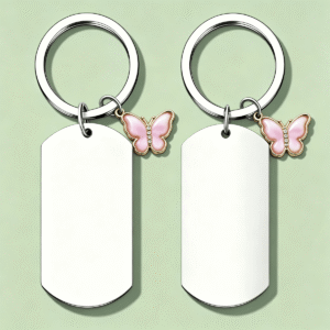 Personalized Butterfly Photo Pendant Keychain, Sentimental Memorial Keepsake Gift for Loss of Loved Ones