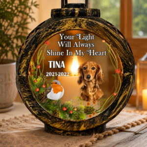 Custom Photo Memorial Your Light Will Always Shine In My Heart - Personalized Candlelight Lantern Ornament