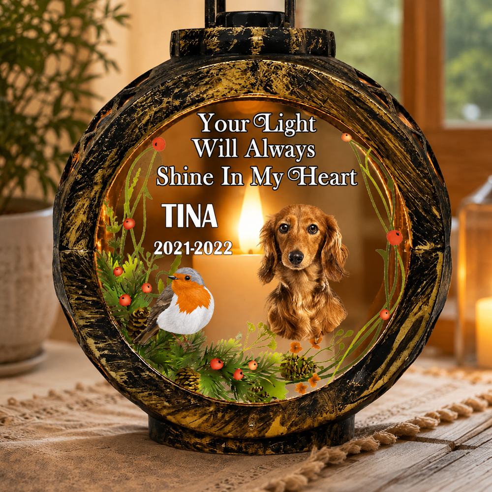 Custom Photo Memorial Your Light Will Always Shine In My Heart - Personalized Candlelight Lantern Ornament