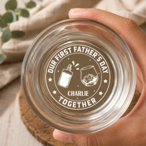 Our First Father's Day Together - Personalized Engraved Whiskey Glass